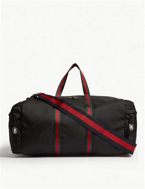 GUCCI Technical Canvas Duffle Bag Black 